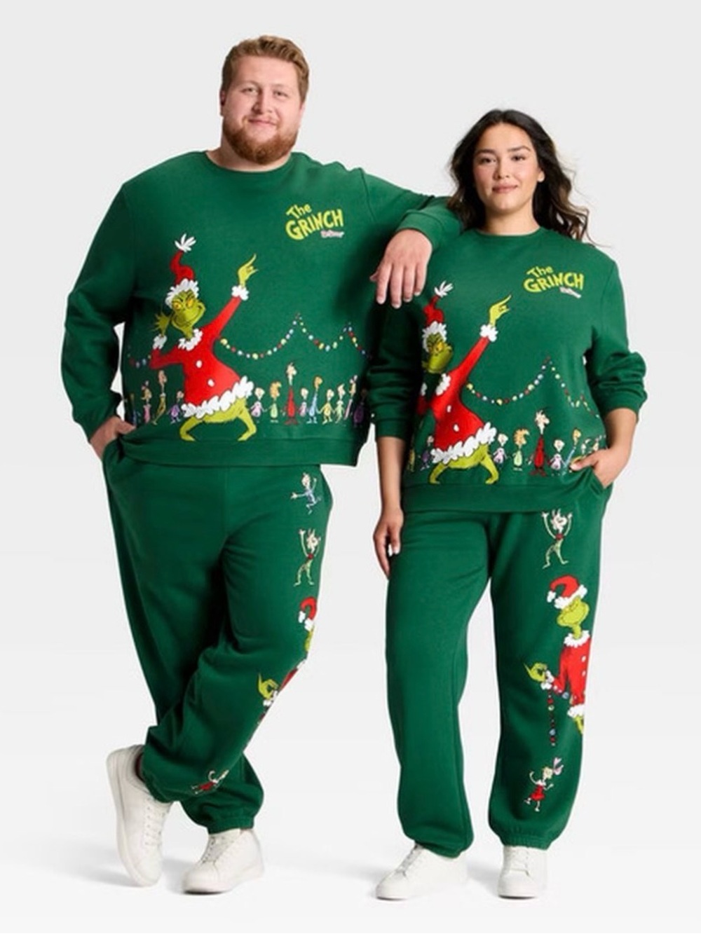 Adult The Grinch Fleece Graphic Joggers